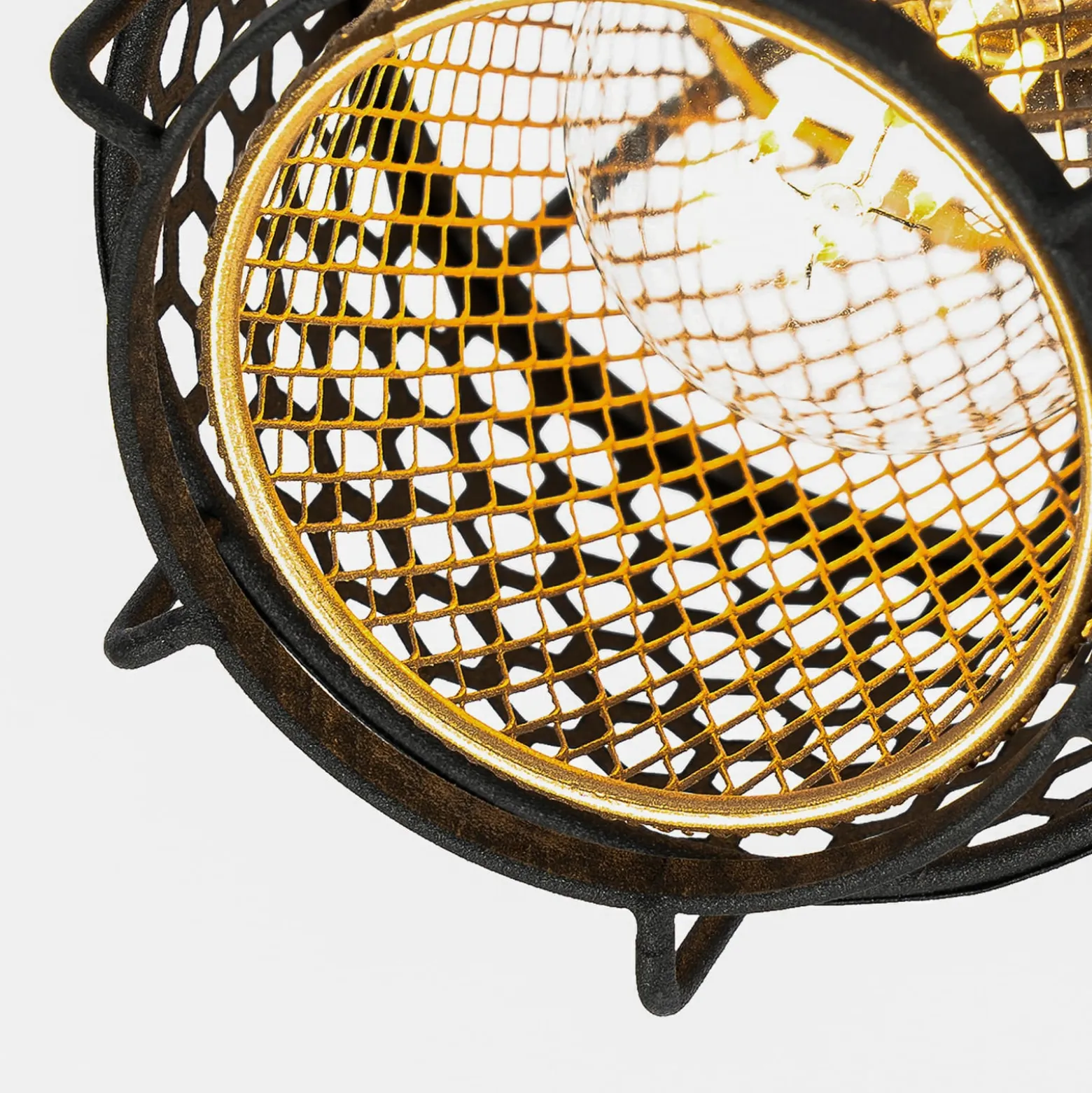 Lindby Eudoria Deckenlampe 3-flammig schwarz/gold