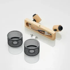 Lindby Evinora Deckenstrahler aus Holz, 2-flammig
