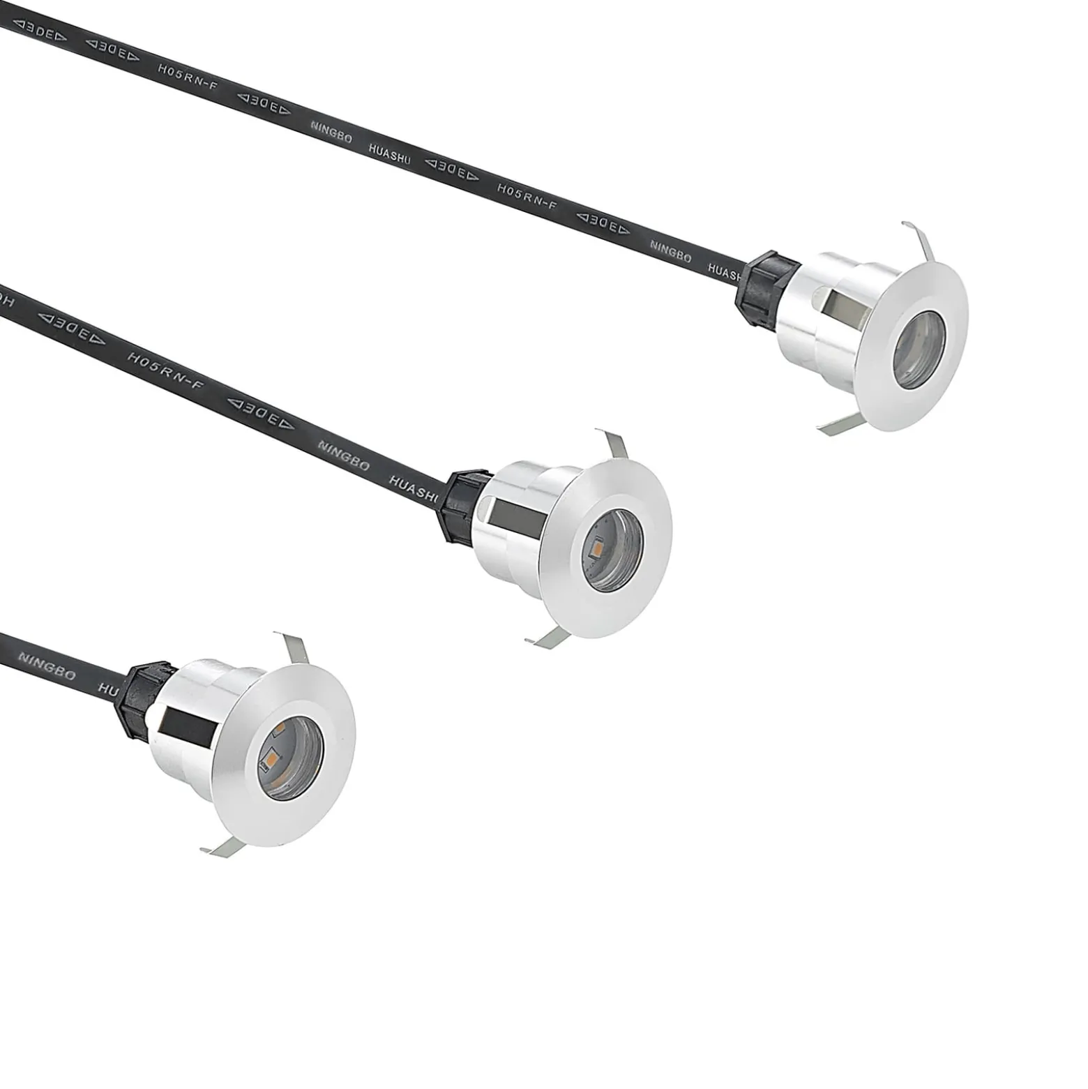 Lindby Gracelle LED-Bodeneinbaulampe, 3 Stück rund