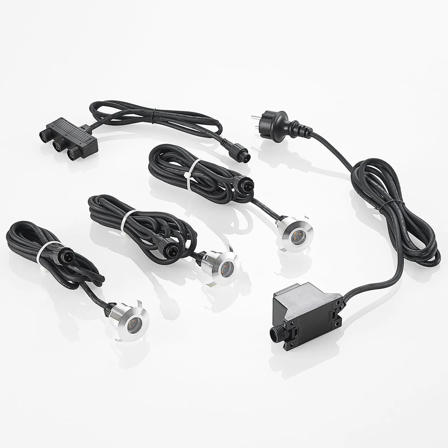 Lindby Gracelle LED-Bodeneinbaulampe, 3 Stück rund
