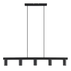 Lindby Hängelampe Baliko, schwarz, 116 cm, 5-flammig, GU10