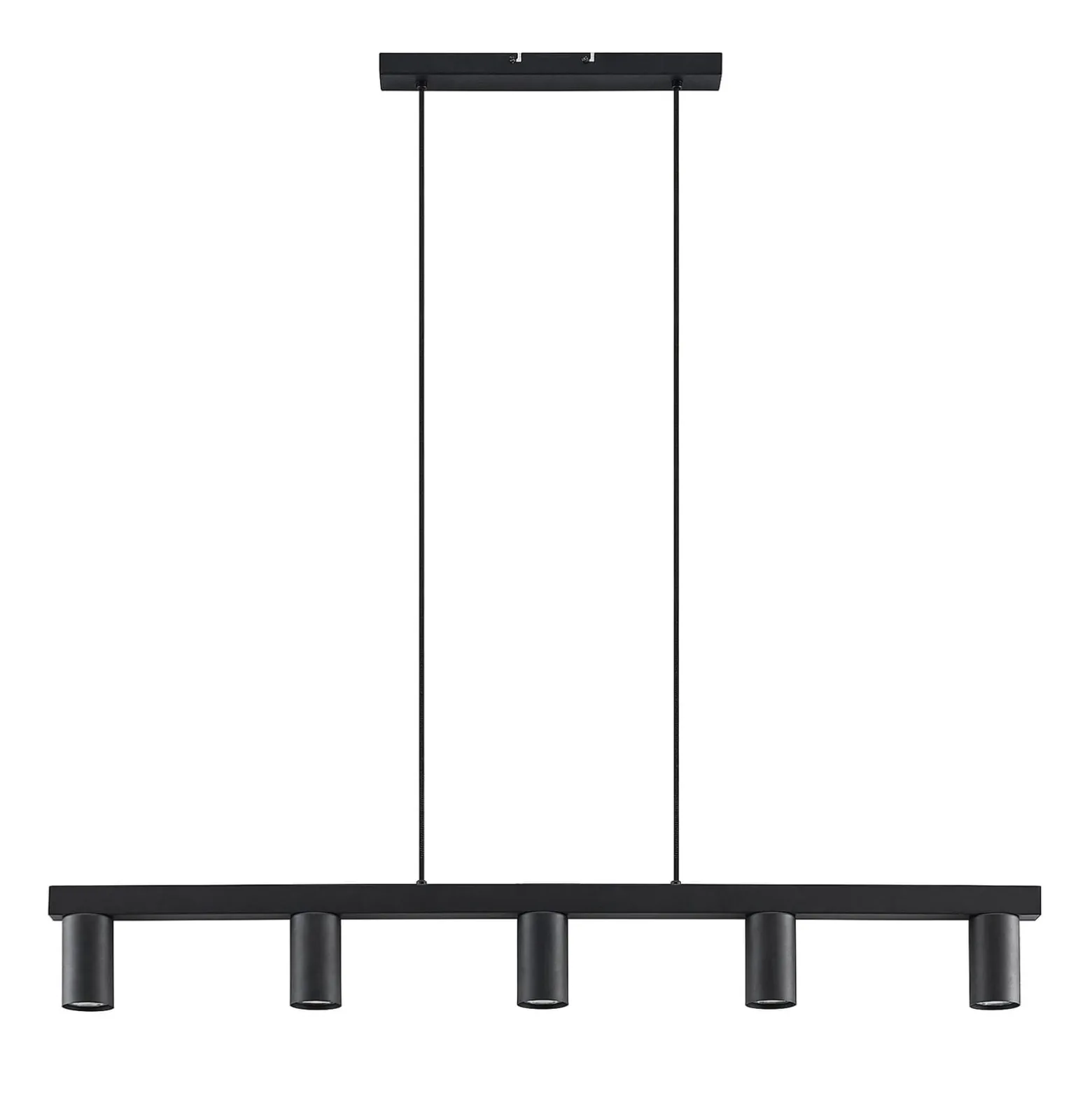 Lindby Hängelampe Baliko, schwarz, 116 cm, 5-flammig, GU10
