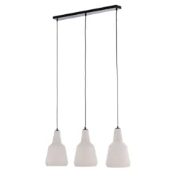 Lindby Hängeleuchte Belarion, opal, 3-flg., Glas, Ø 23 cm
