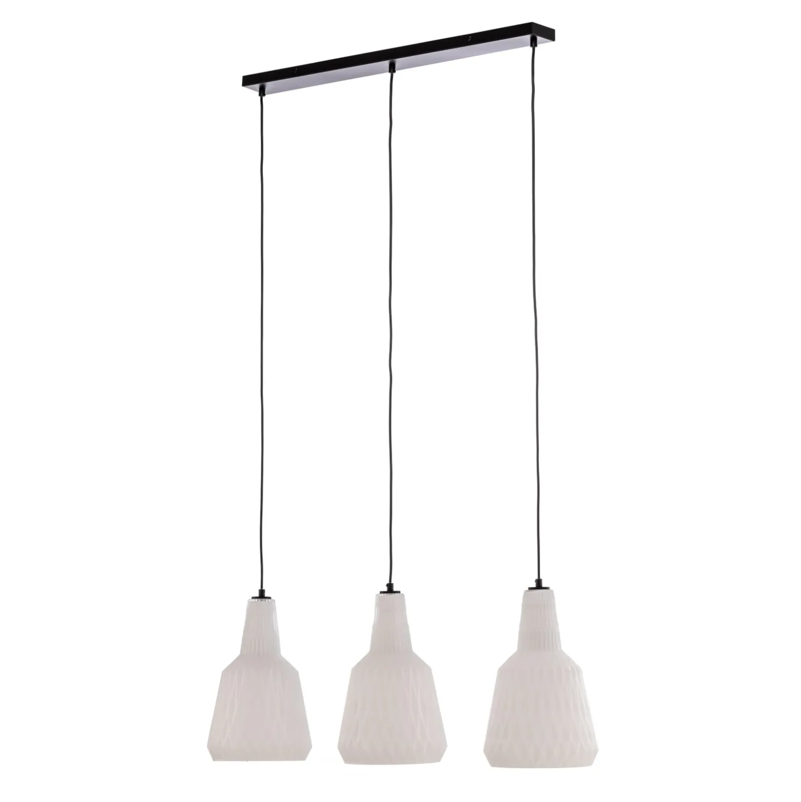 Lindby Hängeleuchte Belarion, opal, 3-flg., Glas, Ø 23 cm