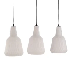 Lindby Hängeleuchte Belarion, opal, 3-flg., Glas, Ø 23 cm