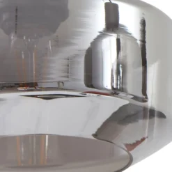 Lindby Hängeleuchte Hildur, 4-flg., 115 cm, rauchgrau, Glas