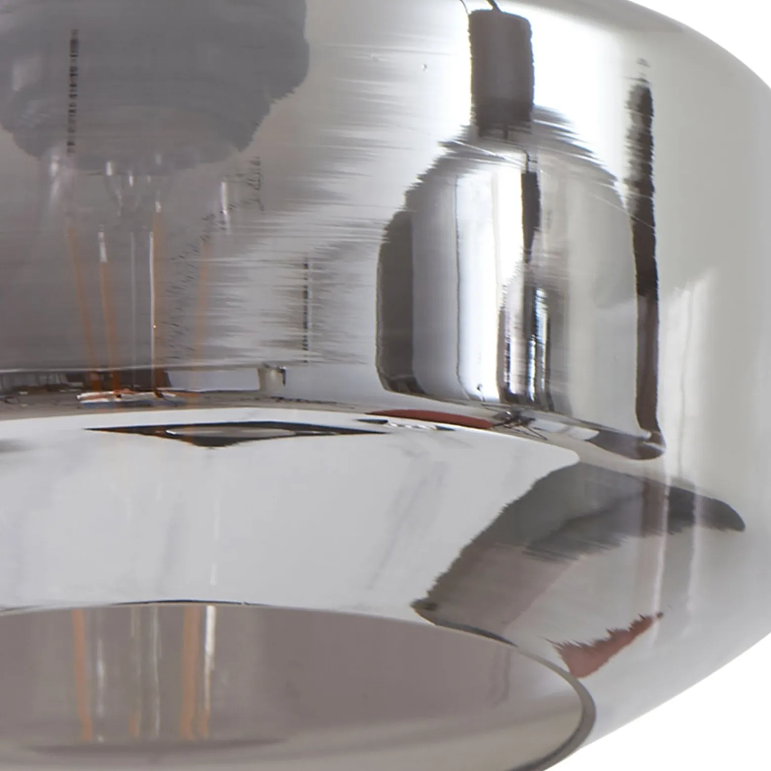 Lindby Hängeleuchte Hildur, 4-flg., 115 cm, rauchgrau, Glas