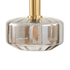 Lindby Hängeleuchte Hildur, 4-flg., 118 cm, rauchgrau, Glas