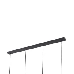 Lindby Hängeleuchte Hildur, 4-flg., 118 cm, rauchgrau, Glas