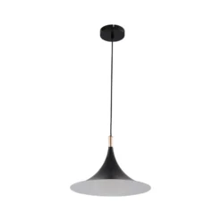 Lindby Hängeleuchte Jarl, schwarz, Metall, Ø 35 cm, G9