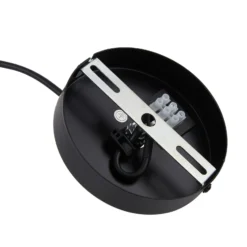 Lindby Hängeleuchte Jarl, schwarz, Metall, Ø 35 cm, G9
