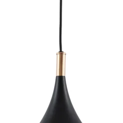 Lindby Hängeleuchte Jarl, schwarz, Metall, Ø 35 cm, G9
