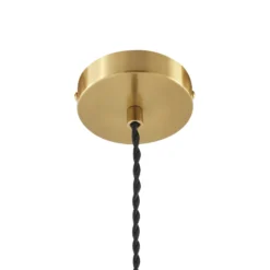 Lindby Hängeleuchte Paulie, Ø 23 cm, Keramik, Holz, weiß