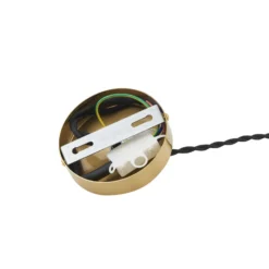 Lindby Hängeleuchte Paulie, Ø 23 cm, Keramik, Holz, weiß
