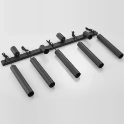 Lindby Hängeleuchte Sanad, 116 cm, 9-flg., schwarz, GU10