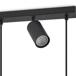 Lindby Hängeleuchte Sanad, 116 cm, 9-flg., schwarz, GU10