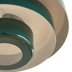 Lindby Hängeleuchte Tivra, grün glänzend, Ø 35 cm, Metall