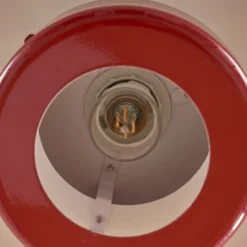 Lindby Hängeleuchte Tivra, rot glänzend, Ø 35 cm, Metall