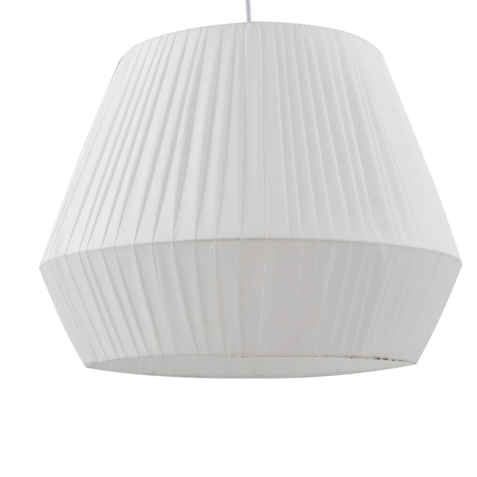 Lindby Hängeleuchte Vitore, Ø 40 cm, Textil, weiß
