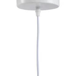 Lindby Hängeleuchte Vitore, Ø 40 cm, Textil, weiß