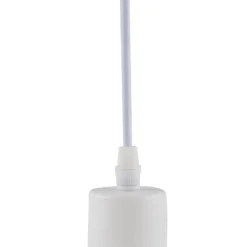 Lindby Hängeleuchte Vitore, Ø 40 cm, Textil, weiß