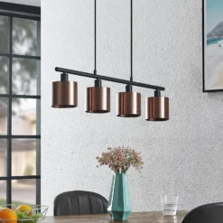 Lindby Joudy Pendellampe, 4-flammig, bronze dunkel