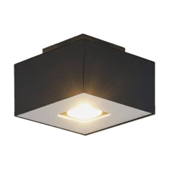 Lindby Kasi Deckenleuchte, schwarz 1-fl. 14 x 14cm