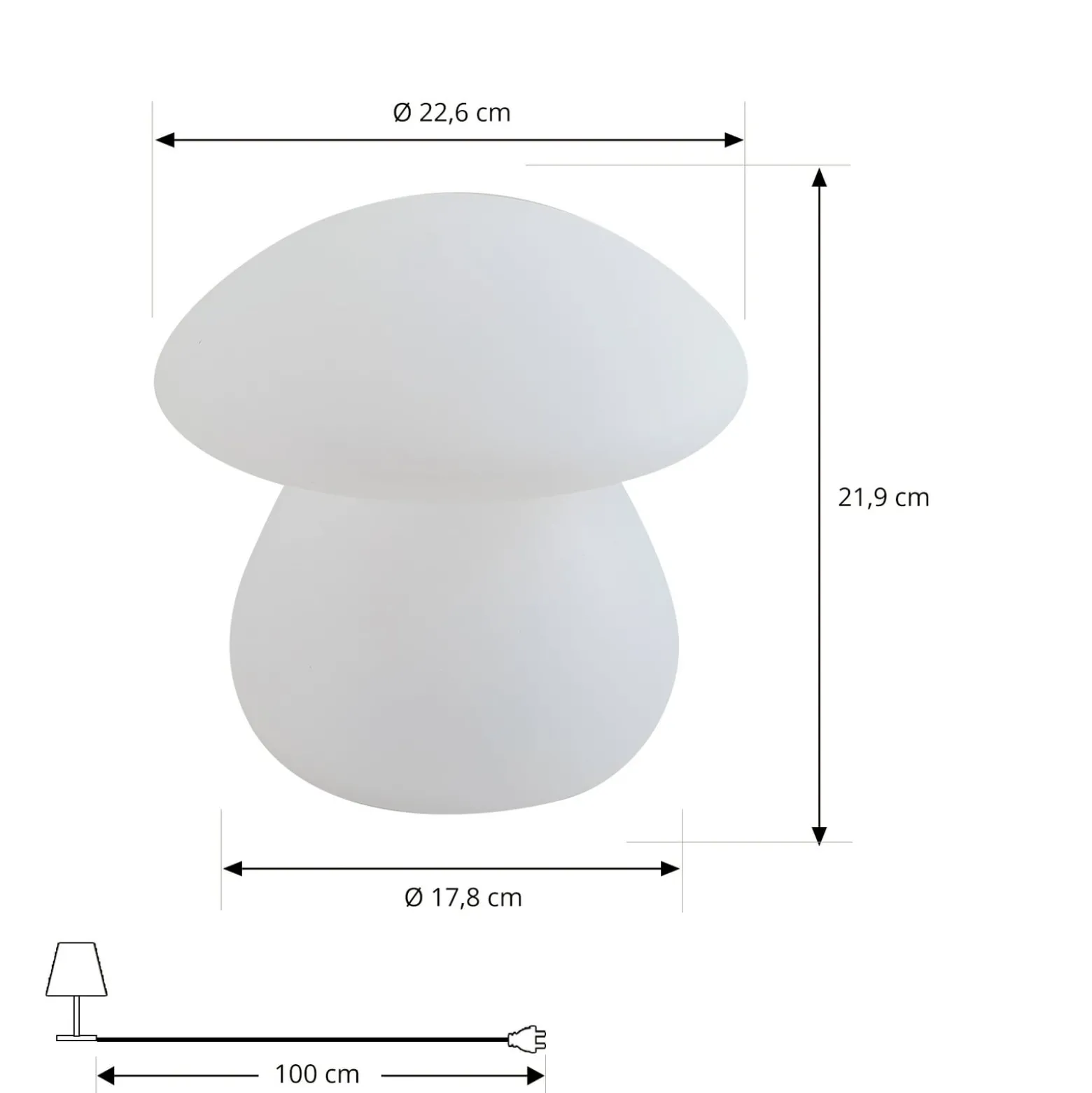 Lindby LED-Akku-Außentischlampe Vernate, RGBW, weiß, dimmbar