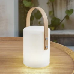 Lindby LED-Akku-Außentischleuchte Juria, weiß, CCT, IP44