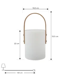 Lindby LED-Akku-Außentischleuchte Juria, weiß, CCT, IP44