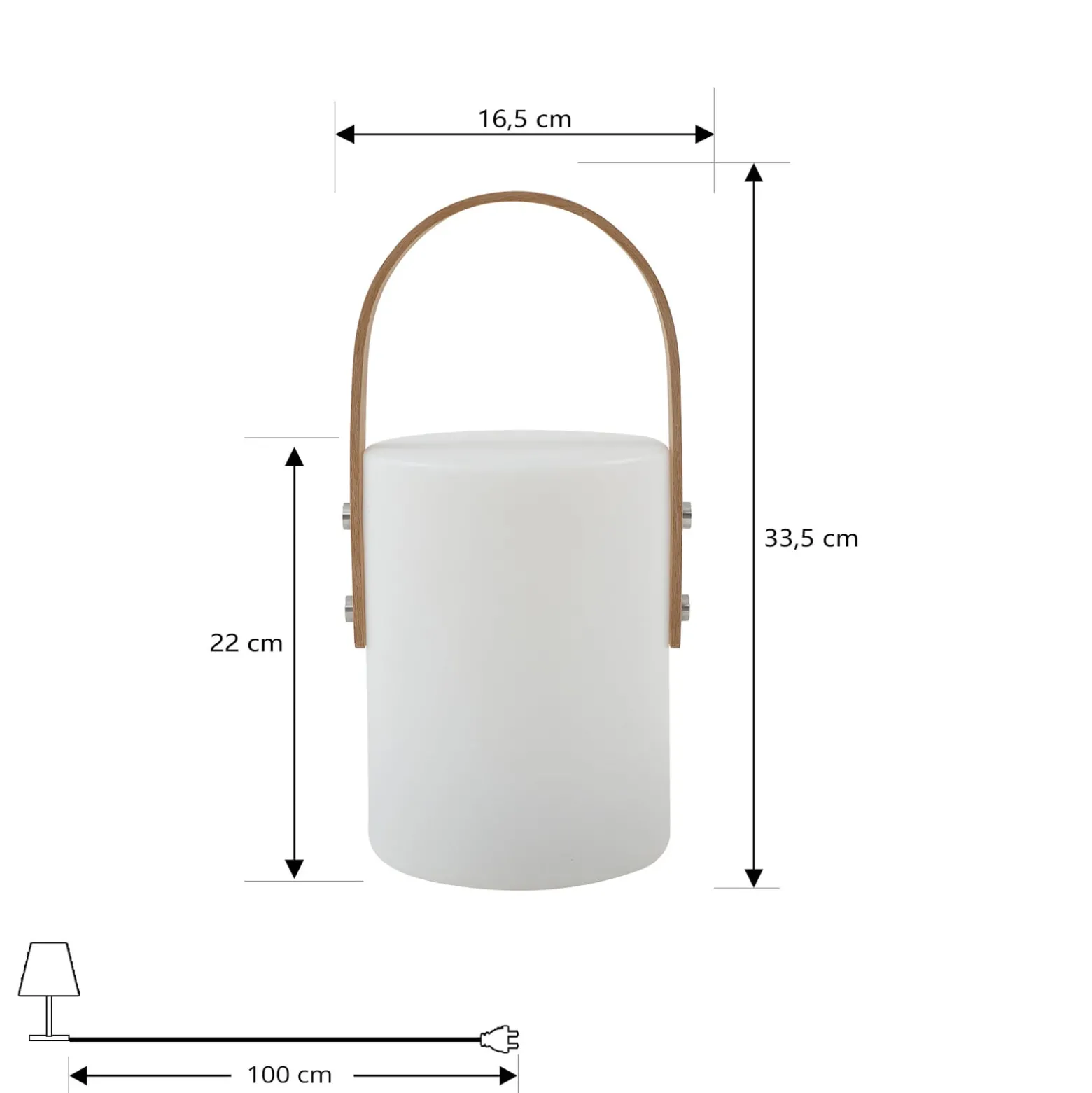 Lindby LED-Akku-Außentischleuchte Juria, weiß, CCT, IP44