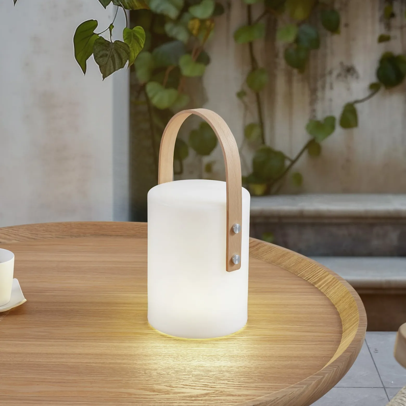 Lindby LED-Akku-Außentischleuchte Juria, weiß, CCT, IP44
