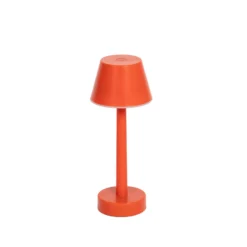 Lindby LED-Akkuleuchte Gaja, rot, USB, IP44, RGBW, dimmbar