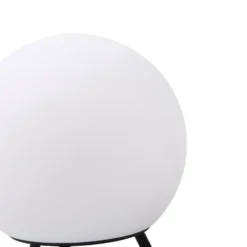 Lindby LED-Akkutischlampe Aurilia, schwarz/weiß, Eisen, IP44