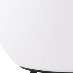Lindby LED-Akkutischlampe Aurilia, schwarz/weiß, Eisen, IP44