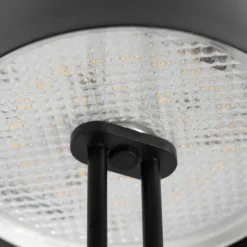 Lindby LED-Akkutischlampe Janea TWIN, schwarz, Metall