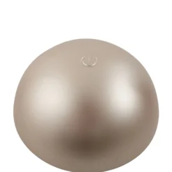 Lindby LED-Akku-Tischlampe Pippin, gold/travertin, IP44