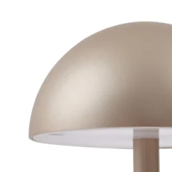 Lindby LED-Akku-Tischlampe Pippin, gold/travertin, IP44