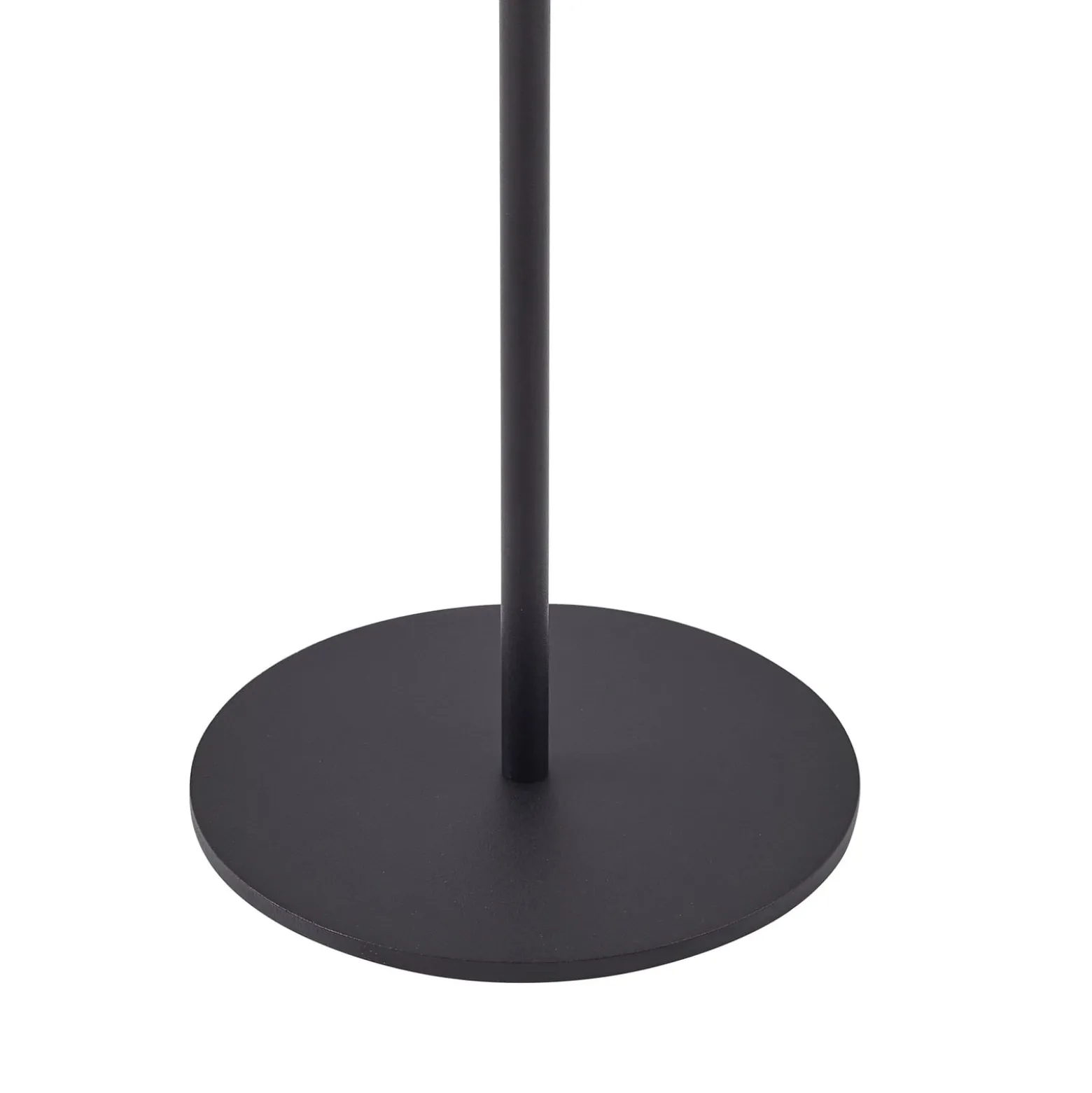 Lindby LED-Akku-Tischleuchte Ilvi, schwarz, Alu, Ø 17,5 cm