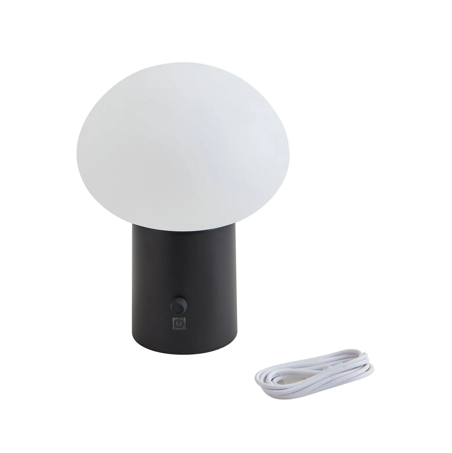 Lindby LED-Akkutischleuchte Zelie, schwarz, Aluminium, IP44