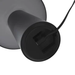 Lindby LED-Akkutischleuchte Zyre, schwarz, IP44, Touchdimmer