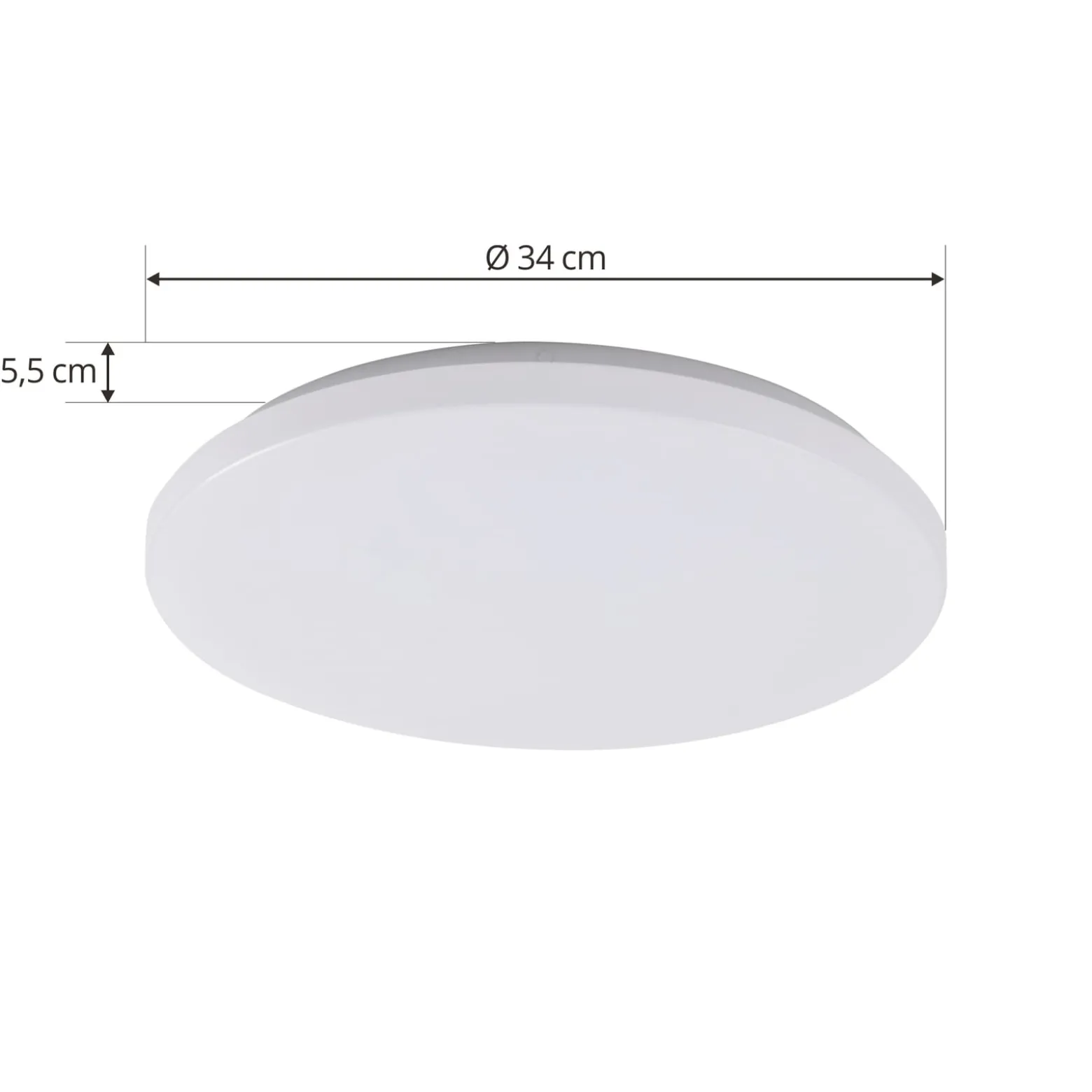 Lindby LED-Außendeckenleuchte Doki, 34 cm, weiß, Kunststoff
