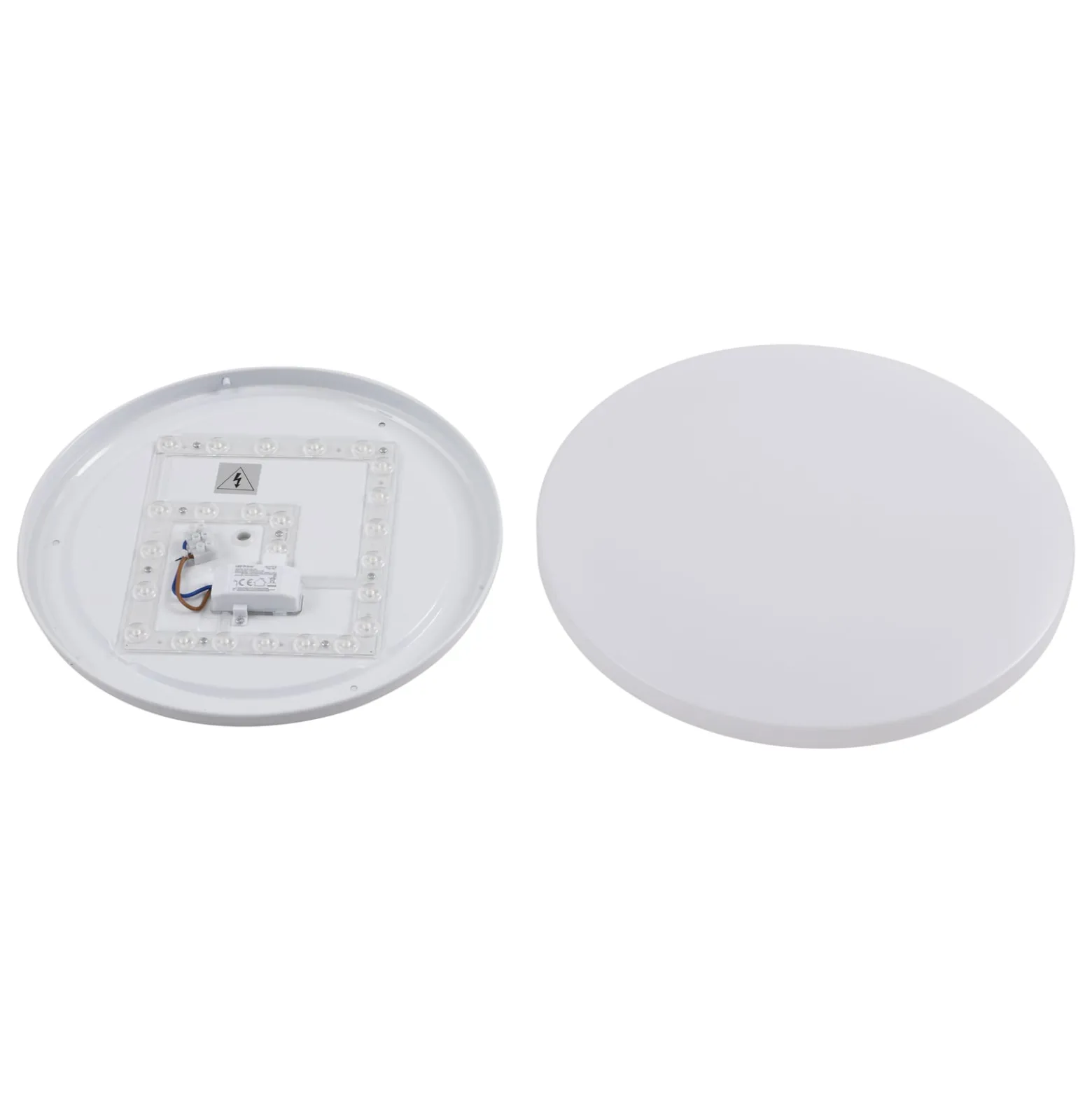 Lindby LED-Außendeckenleuchte Doki, 34 cm, weiß, Kunststoff