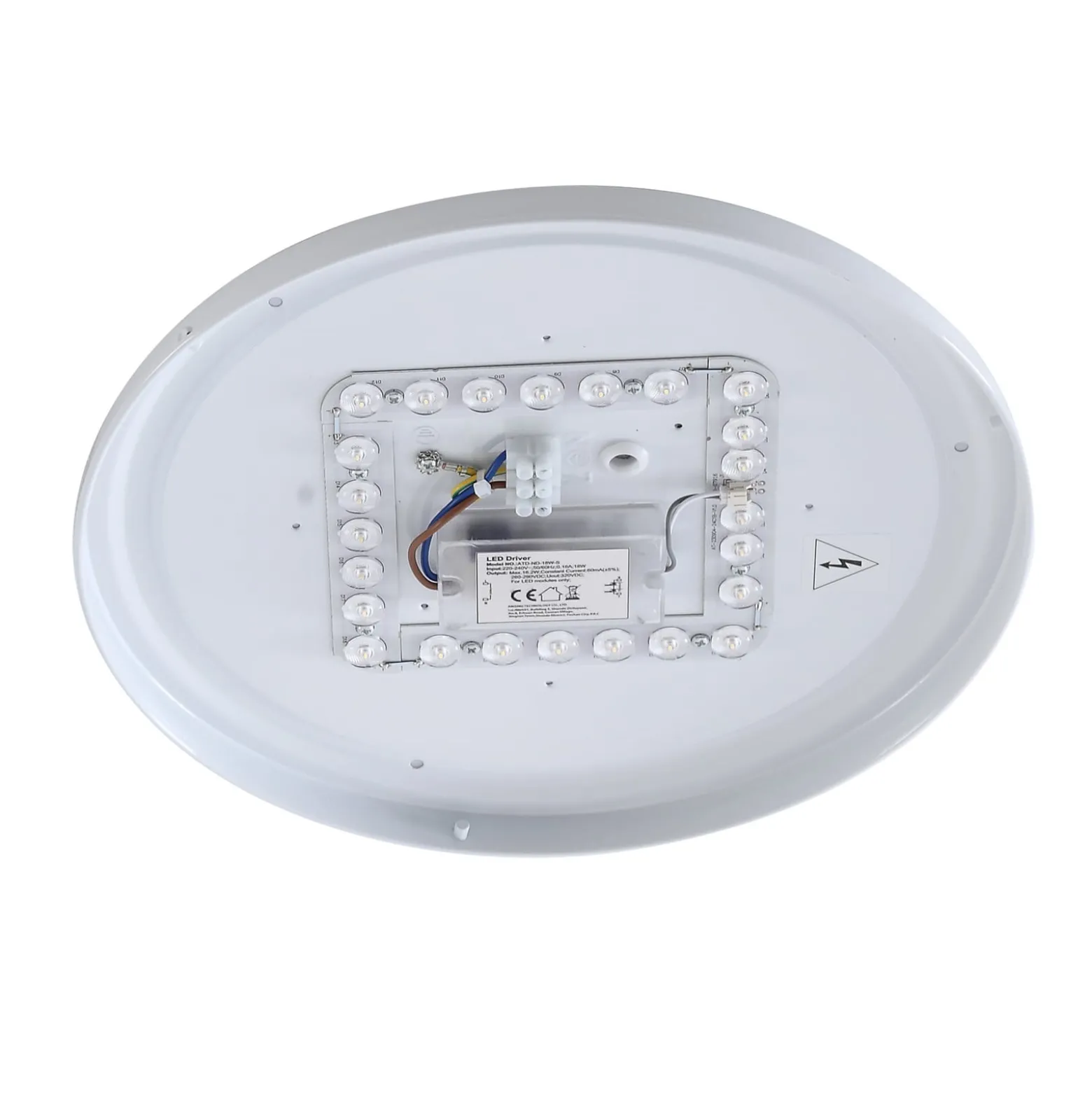 Lindby LED-Außendeckenleuchte Kirkola, 3000 K, Ø 34 cm, weiß
