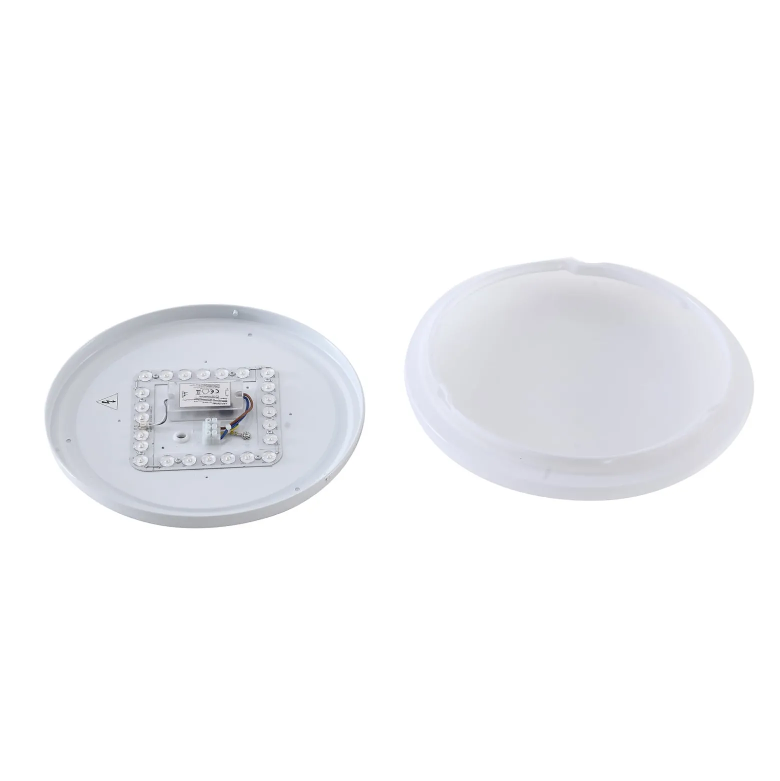 Lindby LED-Außendeckenleuchte Kirkola, 3000 K, Ø 34 cm, weiß