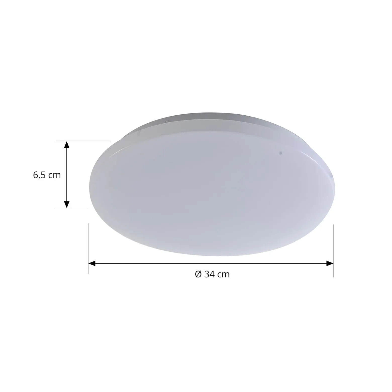 Lindby LED-Außendeckenleuchte Kirkola, 3000 K, Ø 34 cm, weiß