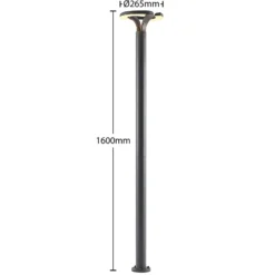 Lindby LED-Außenleuchte Keily, Kreis, anthrazit, Metall