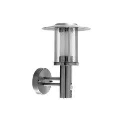 Lindby LED-Außenwandlampe Gregory, Sensor, edelstahl, IP44