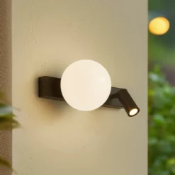 Lindby LED-Außenwandlampe Larcie, 35 cm, 2-flg., Alu, Sensor