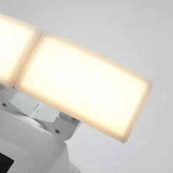 Lindby LED-Außenwandlampe Nikias, 30 cm, Sensor, 2-fl., weiß